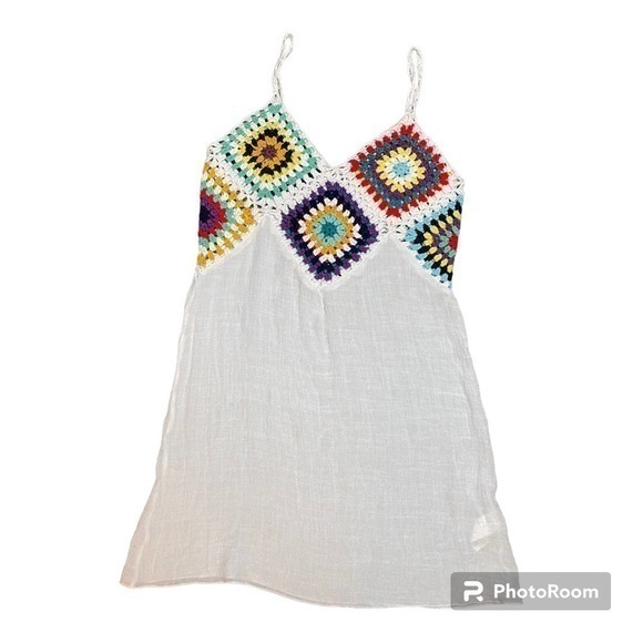 Multicolor Crochet Women Swim Coverup - Picture 1 of 3